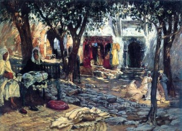 アイドルな瞬間 アラブの中庭 アラビア語 フレデリック・アーサー・ブリッジマン Oil Paintings